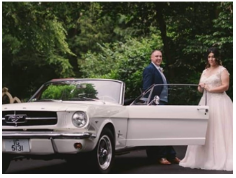 '65 M U S T A N G W E D D I N G C A R, B A L L Y M E N A