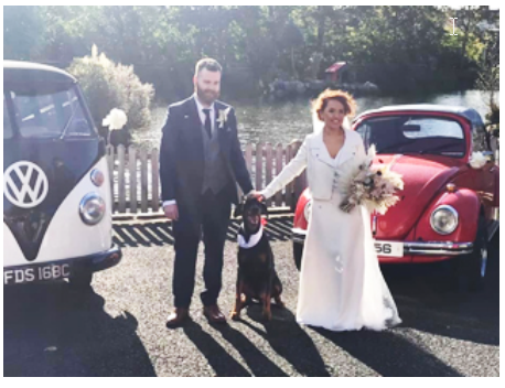 S A R A H G A W A N D W I L L I A M O’ H A G A N V W W E D D I N G C A R H I R E N I