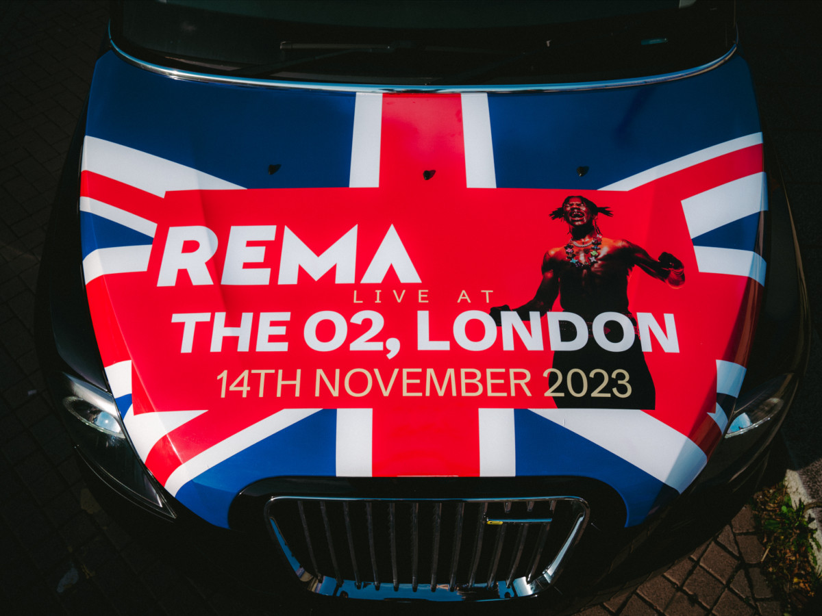London-cab-hire- Rema- Show-promotion