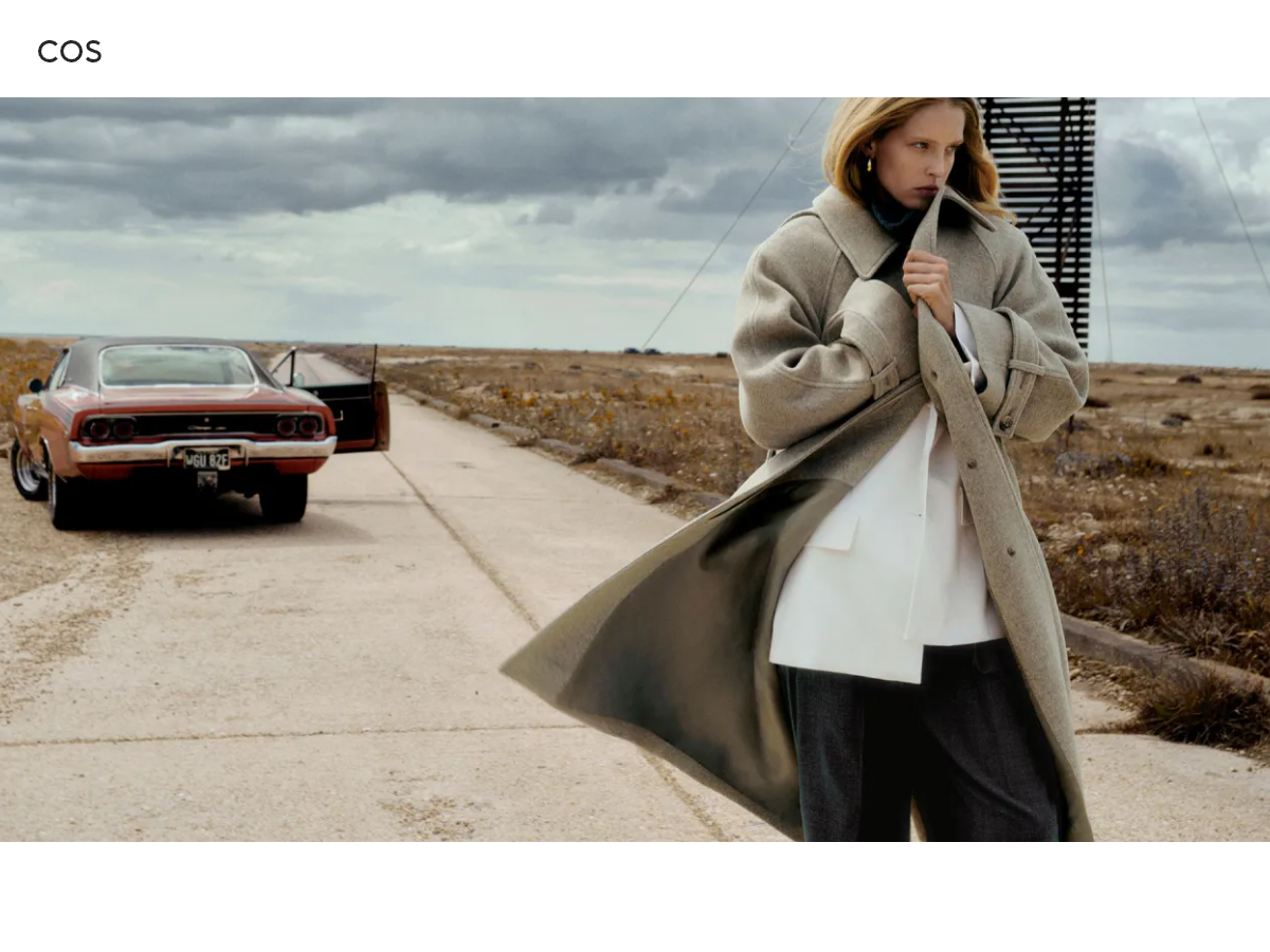 Vehicle-Fashion-Shoot-AW23-Outerwear-COS-1968-Dodge-Charger-Hire-London Image