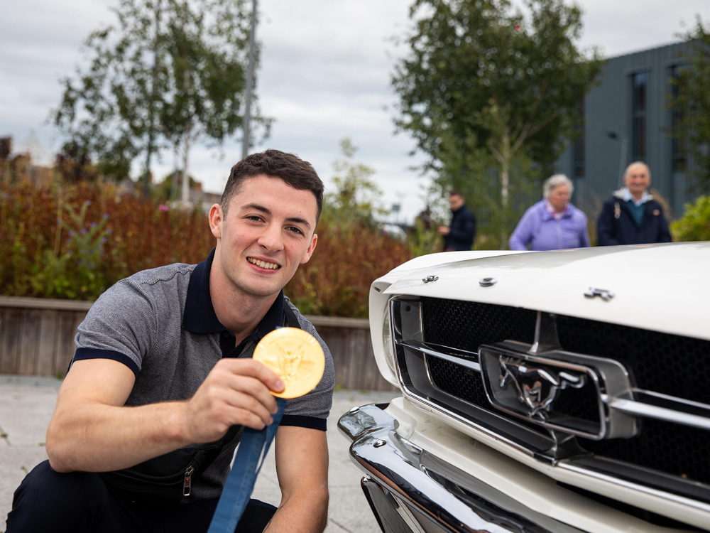 ford-mustang-hire-newtownards-Olympic-medal-winners Image