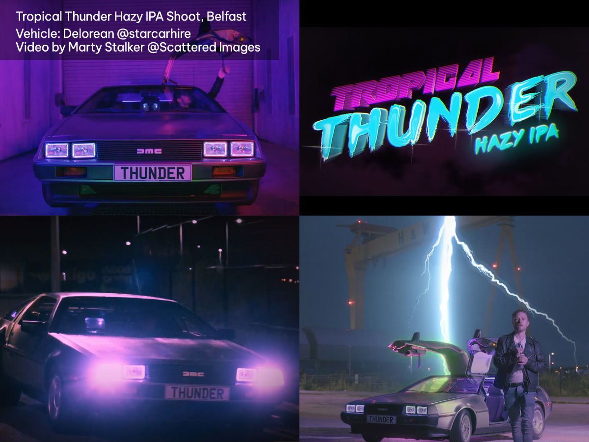 Cars-on- Film- Tropical- Thunder- Hazy- I P A- Commercial- Delorean- Hire- N I